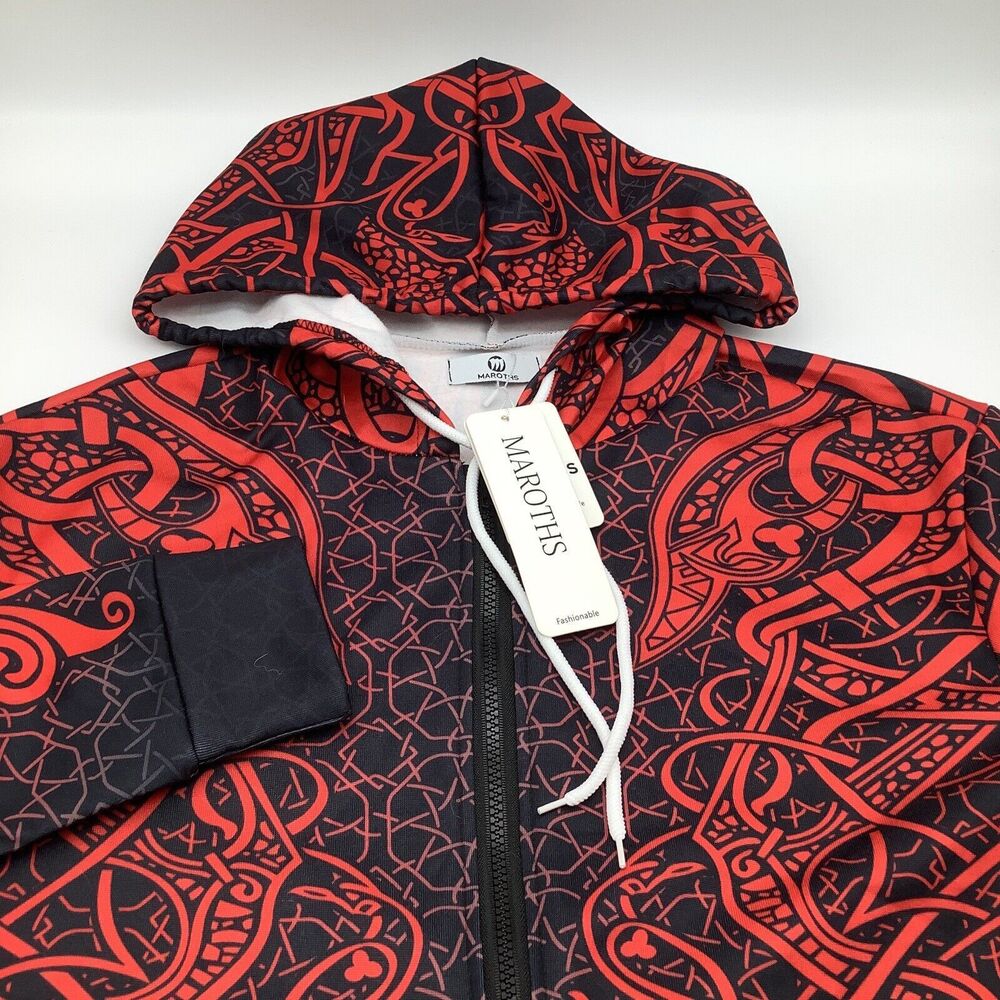 Maroths Mens Long Sleeve Full Zip Hoodie Jacket Size Medium NWT